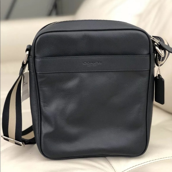 Coach Men’s Leather Messenger Bag NWT black - - Picture 8 of 8